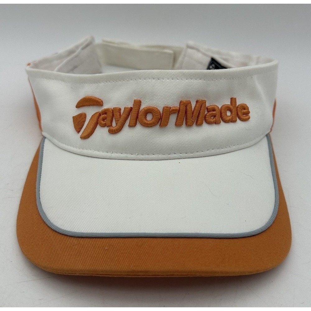 TaylorMade Burner Orange And White Golf Visor W/Embroidered Logo